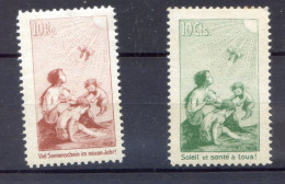 Delcampe - 150726 TIMBRE POSTE SUISSE  PRO JUVENTUTE N° 1+2  Charnière - Ungebraucht