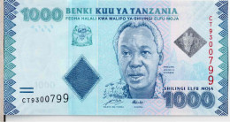 Delcampe - #2408 - Tanzanie 1000 Shillings 2010 - Tanzanie