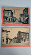 Delcampe - Lot De 2 CPA Gosselies - Chaussée De Nivelles - Estaminet, Charrette & Éditeurs Locaux - Charleroi