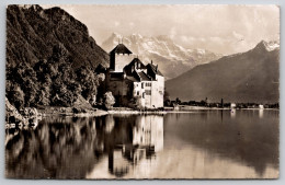 Delcampe - Lac Leman Chateau De Chillon Et Les Dents Du Midi Carte Postale Postcard - Veytaux