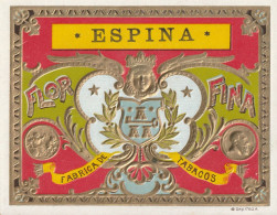 Delcampe - Etiquette  V   - 1048  Cigar Label   , Sigaren , Sigarenbanden  ,  Vitolas , - Etiquettes