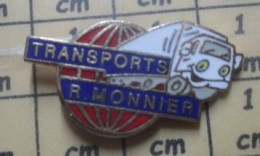 Delcampe - Pin513i   TRANSPORTS CAMION R MONNIER - Transports