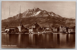Delcampe - Luzern Mit Pilatus Carte Postale Postcard - Luzern