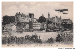 Delcampe - CAR-AHRP11-0516-64 - PAU - Vue Prise De Jurancon - Appareil Volant Sur Le Gave - Pau
