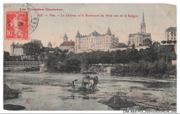 Delcampe - CAR-AGXP13-0644-64 - PAU - Le Chateau Et Le Boulevard Du Midi Vus De La Saligue - Pau