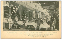 Delcampe - 64.PAU.n°38.TERRASSE DU "ROYAL HOTEL HENRI IV" PENDANT L'HIVER 1928-29.CP PUB - Pau