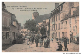 Delcampe - CAR-AETP5-0282-64 - LASSEUBE - La Route De Pau - La Gendarmerie Et L'église - Lasseube