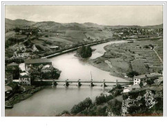 Delcampe - 64.HENDAYE.LA BIDASSOA.LE PONT INTERNATIONAL.L'ILE DES FAISANS ET L'ESPAGNE.AU FOND, IRUN ET BEHOBIA.CPSM - Hendaye