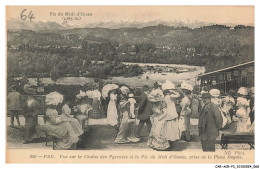 Delcampe - CAR-ACRP3-0151-64 - PAU - Vue Sur La Chaine Des Pyrénées Et Le Pic Du Midi D'ossau - Prise De La Place Royale - Pau