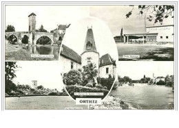 Delcampe - 64.ORTHEZ.VIEUX PONT SUR LE CAVE.STADE MUNICIPAL.CPSM - Orthez