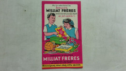 Delcampe - (Buvard Publicitaire - Epicerie +++) -  MILLIAT FRERES  (Collection Bons-points, Cadeaux....) - Alimentos
