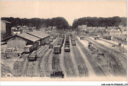 Delcampe - CAR-AAGP4-61-0376 - FLERS - Vue Générale De La Gare - Train - Flers
