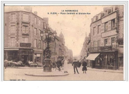 Delcampe - 61.FLERS.PLACE CENTRALE ET GRANDE-RUE. - Flers