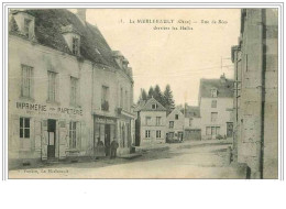 Delcampe - 61.LE MERLERAULT.RUE DE SEES DERRIERE LES HALLES.IMPRIMERIE-PAPETER IE.TAILLEUR.TACHE - Le Merlerault
