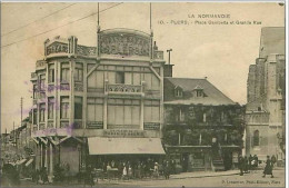 Delcampe - 61.FLERS.PLACE GAMBETTA ET GRANDE RUE - Flers