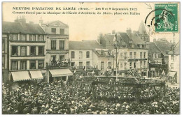 Delcampe - 61.L'AIGLE.n°54.MEETING D'AVIATION.SEPTEMBRE 1912.CONCERT DONNE PAR LA MUSIQUE DE L'ECOLE D'ARTILLERIE DU MANS,PLACE DES - L'Aigle