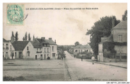 Delcampe - CAR-ADPP11-0700-61 - LA MESLE-SUR-SARTHE - Place Du Marché Rue Saint-aubin - Le Mêle-sur-Sarthe