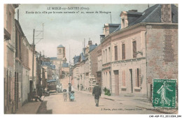 Delcampe - CAR-ADPP11-0692-61 - LA MESLE-SUR-SARTHE - Entrée De La Ville Par La Route Nationale - Le Mêle-sur-Sarthe