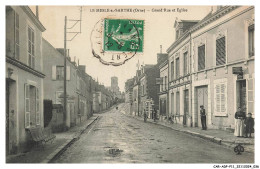 Delcampe - CAR-ADPP11-0688-61 - LE MESLE-SUR-SARTHE - Grande Rue Et église - Le Mêle-sur-Sarthe