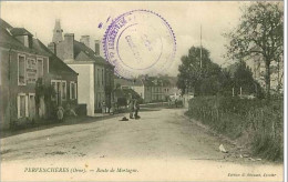 Delcampe - 61.PERVENCHERES.ROUTE DE MORTAGNE.HOTEL DE LA CROIX D'OR - Pervencheres