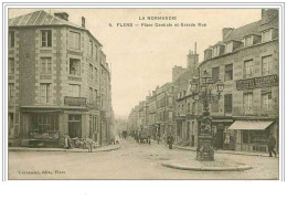 Delcampe - 61.FLERS.PLACE CENTRALE ET GRANDE RUE.PATISSERIE RESTAURANT.GIBIER ET VOLAILLE - Flers