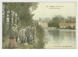 Delcampe - 61.FLERS.DANS LE PARC.LA PARTIE DE PECHE.PLIE - Flers