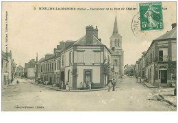 Delcampe - 61 . N°37905 . Moulin La Marche .carrefour De La Rue De L Eglise - Moulins La Marche