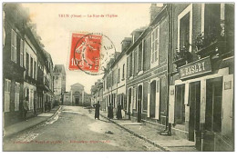 Delcampe - 61.TRUN.n°50.LA RUE DE L'EGLISE.L BASLEY - Trun