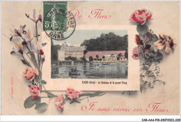 Delcampe - CAR-AAAP10-61-0703 - De FLERS Je Vous Envoie Ces Fleurs - Le Château Et Le Grand Etang - Flers