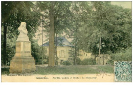 Delcampe - 61 . N°37887 . Argentan .jardin Public Et Statue De Maizeray.cp Toilé - Argentan