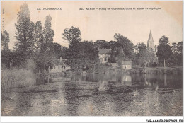 Delcampe - CAR-AAAP9-61-0658 - ATHIS - Etang De Queue-d'aronde Et Eglise Evangélique - Athis De L'Orne
