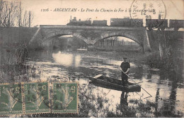 Delcampe - 61 - ARGENTAN - SAN51810 - Le Pont Du Chemin De Fer à La Fosse Corbette - Train - Pli - Argentan