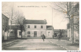 Delcampe - CAR-ADEP1-0023-61 - LE MESLE-SUR-SARTHE - La Gare - Le Mêle-sur-Sarthe