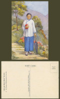 Delcampe - China Old Postcard A Chinese Biblewoman, D.E. Gibson Artist Signed, Zenith Press - China
