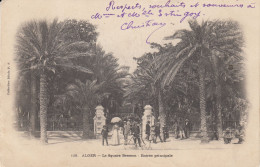 Delcampe - ALGERIE      CPA ALGER - Le Square Bresson (Entrée) - Animée (Cycliste, Palmiers, Costumes) - N°108 - Algerien