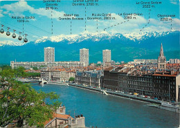 Delcampe - Carte Postale - 38 - Grenoble - Quais De L'Isère, Chaîne De Belledonne Et Téléphérique De La Bastille - Carte Neuve - CP - Grenoble