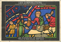 Delcampe - Carte Postale - 28 - Chartres - Intérieur De La Cathédrale Notre Dame - Les Corporations D'après Les Vitraux De La Cathé - Chartres