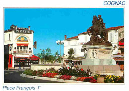 Delcampe - Carte Postale - 16 - Cognac - Statue De François 1er - Fleurs - Brasserie Le Coq D'or - CPM - Voir Scans Recto-Verso - P - Cognac