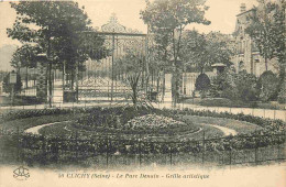 Delcampe - Carte Postale - 92 - Clichy - Le Parc Denain - Grille Artistique - CPA - Voir Scans Recto-Verso - Poscard - Carta Postal - Clichy