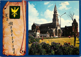 Delcampe - Carte Postale - 59 - La Madeleine - L'Eglise - L'Hôtel De Ville - Blasons - CPM - Voir Scans Recto-Verso - Poscard - Car - La Madeleine