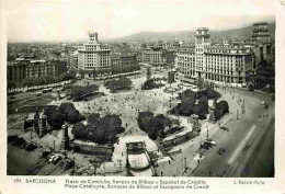 Delcampe - Carte Postale - Espagne - Barcelona - Plaza De Cataluna - Bancos De Bilbao Y Espanol De Credito - CPM - Voir Scans Recto - Barcelona
