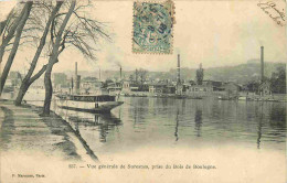 Delcampe - Carte Postale Ancienne - 92 - Suresnes - Vue Générale Prise Du Bois De Boulogne - Bateaux - Précurseur - CPA - Oblitérat - Suresnes