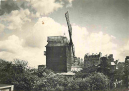 Delcampe - Carte Postale - Moulin à Vent - Paris - Moulin De La Galette - Carte Dentelée - CPSM Grand Format - Voir Scans Recto-Ver - Windmühlen