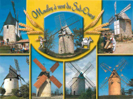 Delcampe - Carte Postale - Moulin à Vent - Moulins Du Sud Ouest - Multivues - CPM - Voir Scans Recto-Verso - Poscard - Carta Postal - Windmühlen
