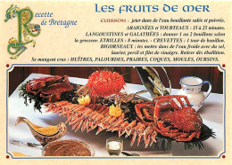 Delcampe - Carte Postale - Recettes De Cuisine - Fruits De Mer - Carte Neuve - Gastronomie - CPM - Voir Scans Recto-Verso - Poscard - Küchenrezepte