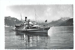 Delcampe - 34442 - Bateau Salon Rhône Lac Léman - Dampfer
