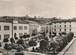 Delcampe - ACQUAPENDENTE PIAZZA REGINA MARGHERITA E MONUMENTO AI CADUTI ANNO 1954 VIAGGIATA - Viterbo