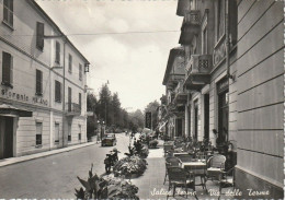 Delcampe - SALICE TERME DETTAGLI DEL CENTRO VIA DELLE TERME ANNO 1955 VIAGGIATA - Pavia