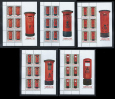 Delcampe - ● GIBILTERRA  2016 ֍ Pillar Box ֍  N.° 1763 / 1767 ** ● Buca Delle Lettere ● Serie Completa ● Cat. 83 € ● Lotto N. 88 ● - Gibraltar