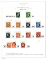 Delcampe - FRANCE - 1853/1862 - Napoléon III , Empire N° 11 à 17 , Oblitérations P.c. Et Lettres + Variétés .T.T.B. - 1853-1860 Napoléon III